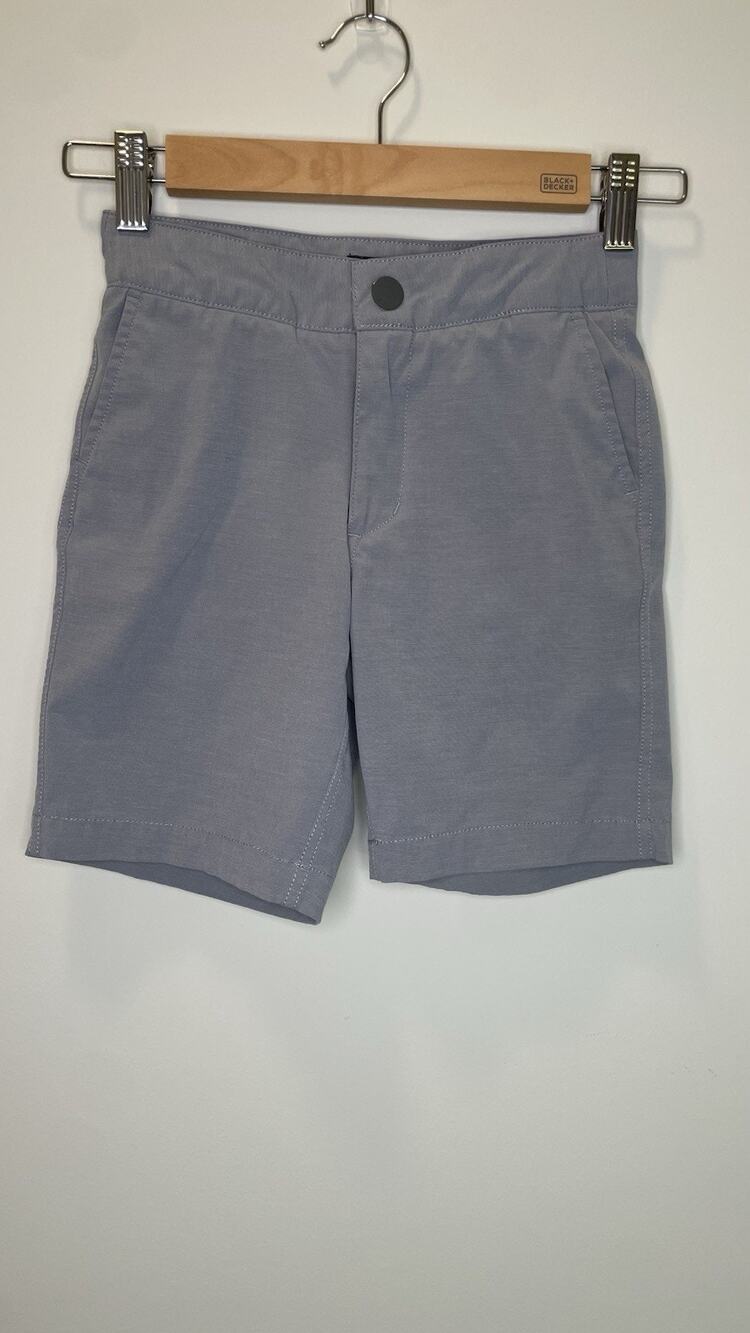 Johnnie-O Chino Shorts Gray Preppy Uniform Academia Surfer Church Boys Size 7